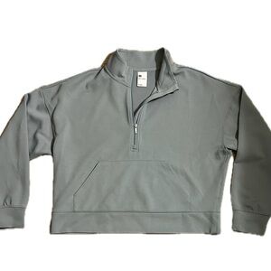 BLUE All in Motion Women’s Blue Ribbed Zip-Up Activewear